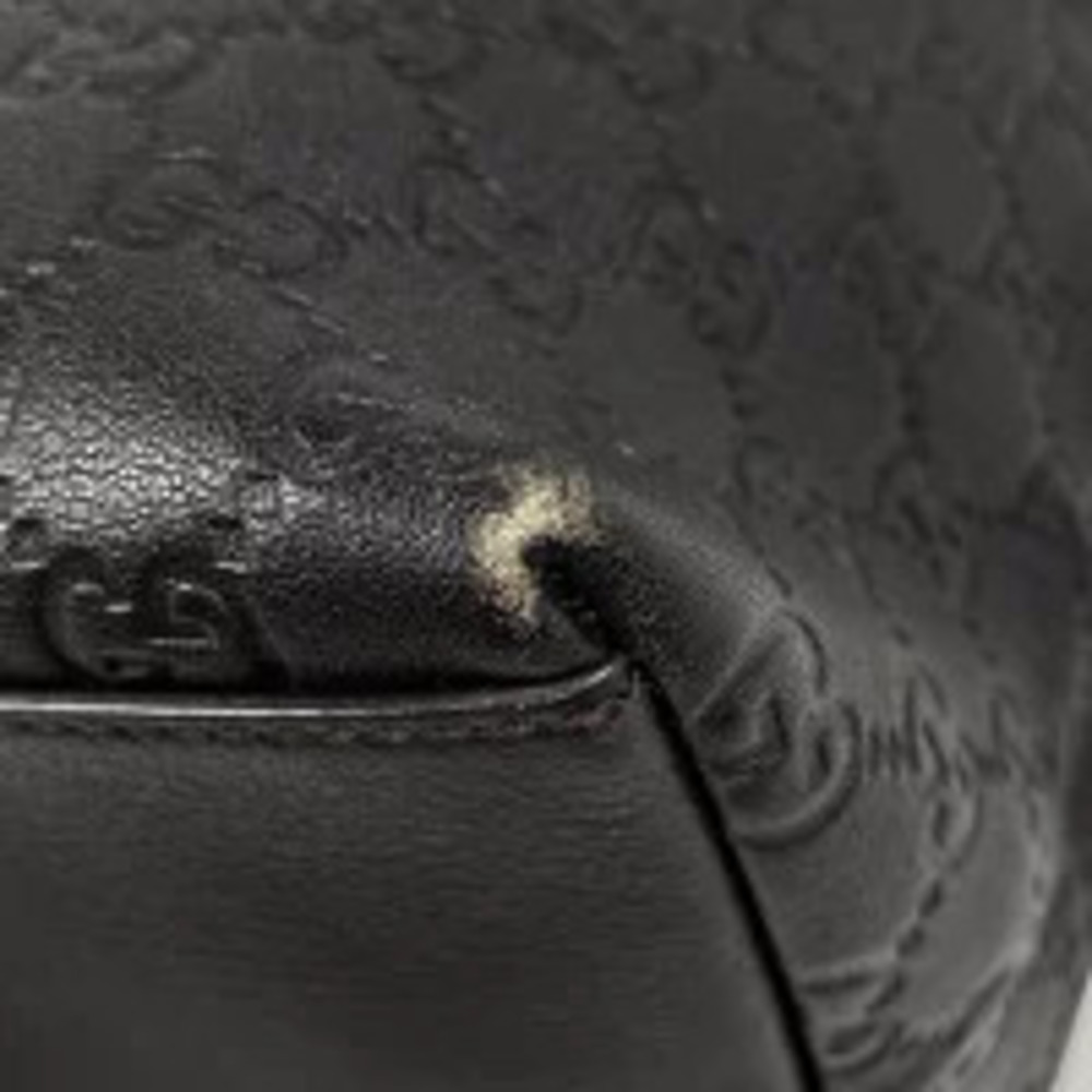Gucci Handbag ssima Black ssima Signature Bag Leather Tote Shima Black